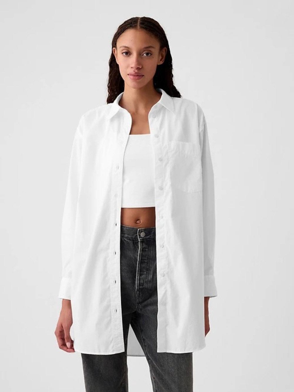 Gap Organic cotton weekend tunic- white